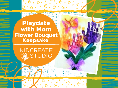 Kidcreate Studio - Chicago Lakeview. Playdate with Mom- Flower Bouquet Keepsake Workshop (18 Months-6 Years)
